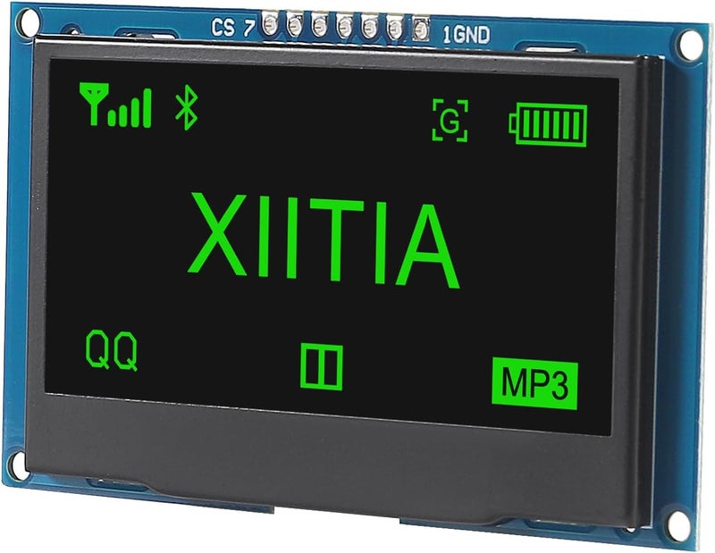 XIITIA 2pcs 2.42 inch 128x64 OLED LCD Display Module SSD1309 7 Pin SPI/IIC I2C Serial Interface for Arduino UNO R3 (Green Light) - Image 5